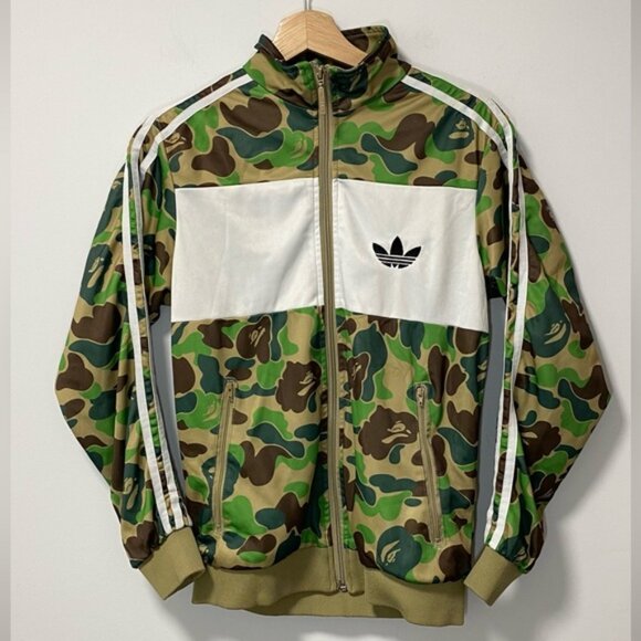 Adidas × BAPE Green Camo Track Jacket — Size M - Picture 8 of 12